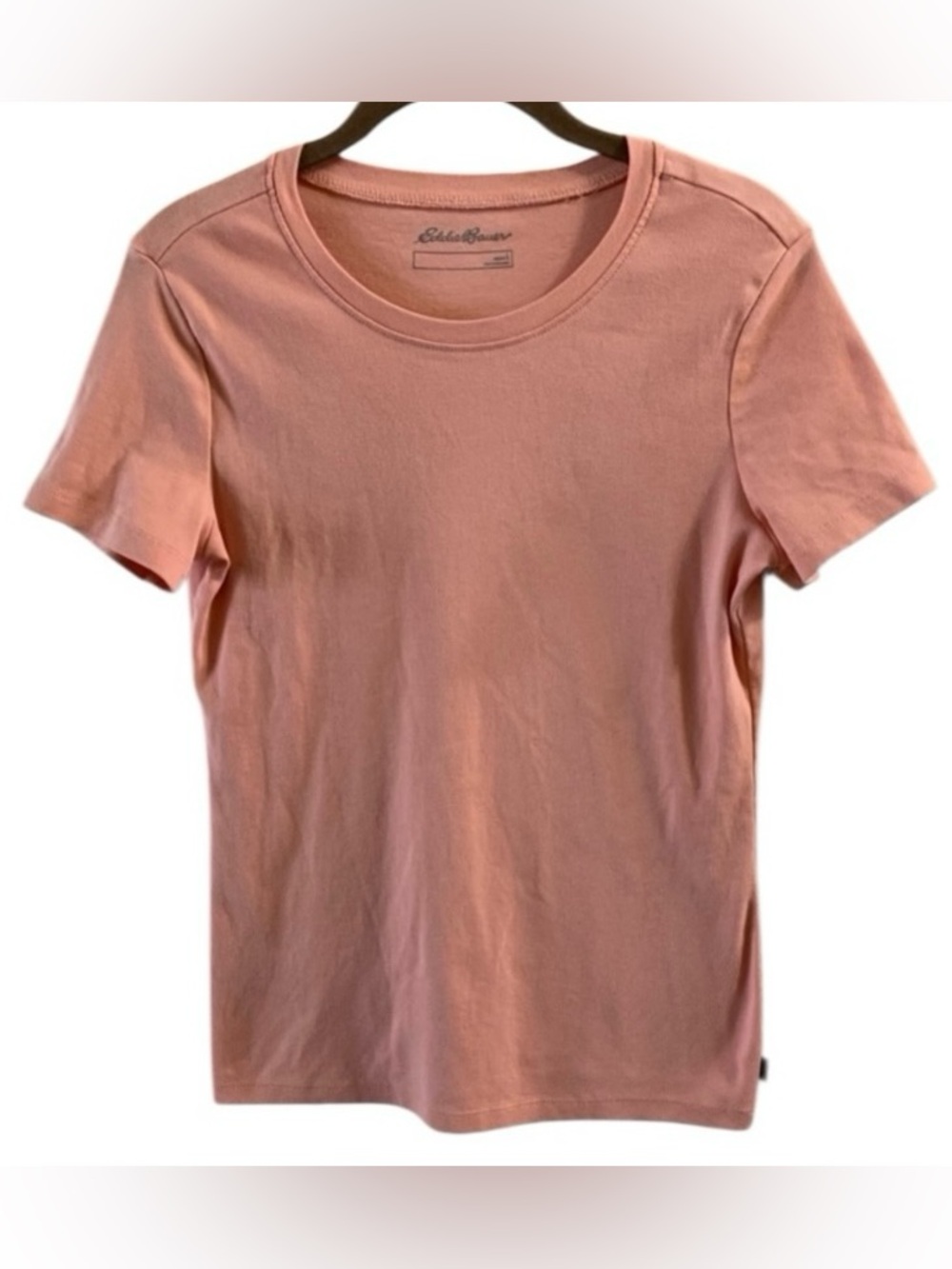 Eddie Bauer Peach Short Sleeved Tee Shirt-Women’s Large Cotton Polyester